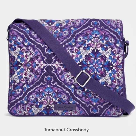 Vera Bradley Handbags - Purple Vera Bradley Turnabout Crossbody - NWOT